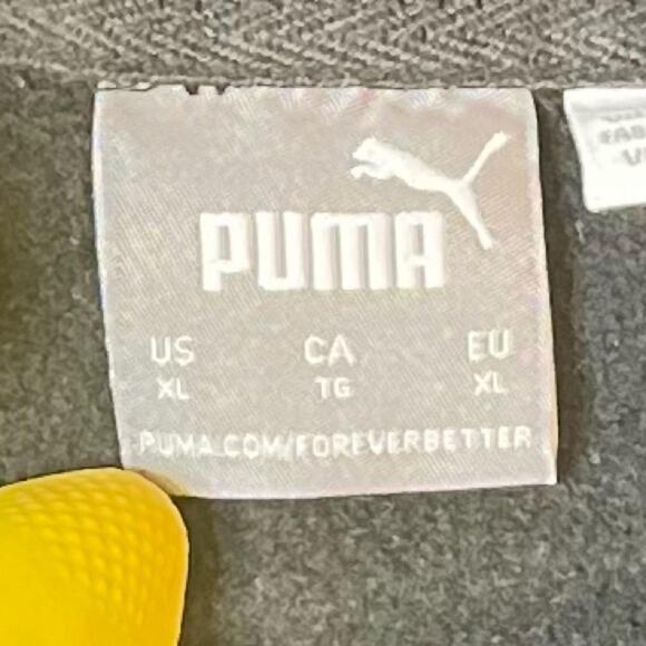 Puma Black Embroidered Logo Hoodie Sweatshirt Men’s XL - Picture 3 of 7